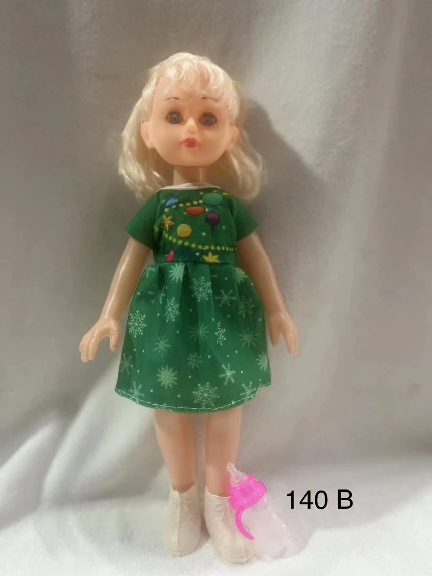 14-inch Moving-Eye Girl Doll with Milk Bottle