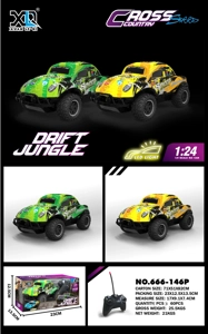 (PVC) Off-road Racing Car with Lights, 2-color Mixed