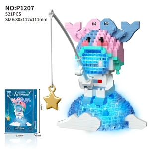 Star Catching Astronaut (521PCS) With Light Pisces