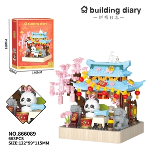 Panda Blessing Shop (With Wooden Base)