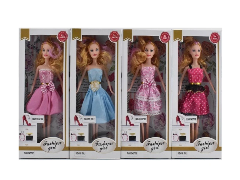 Premium 11.5-inch solid body fashion Barbie, 4 styles mixed pack