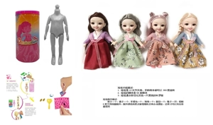 Boneka garam mandi terbaru 6,5 inci 12 sendi 6D boneka mata yang indah dengan 6 aksesori kejutan yang berbeda