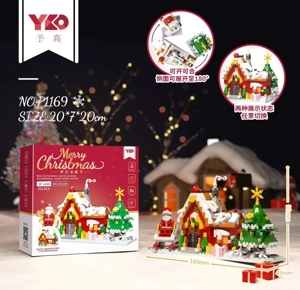 Rumah salji Krismas terbuka dan tertutup (boleh 180 ° pembukaan dan penutupan ubah bentuk) (926PCS)