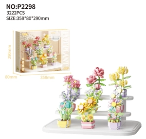 Koleksi bunga - 9 set + 3 lapisan dasar display stand (3222pcs)