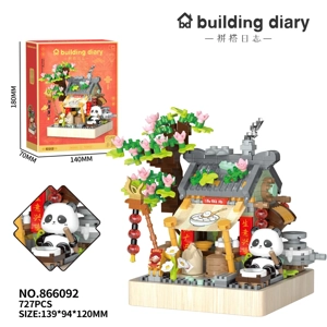 Panda Glutinous Rice Ball Shop (With Wooden Base)