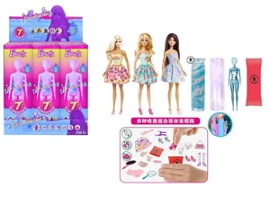 11.5-inch solid body bath salt doll, with various surprise accessories, 360掳 rotatable, 3 styles random mixed, 6PCS