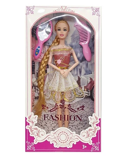 11.5-inch 9-joint solid body Barbie with dressing table accessories