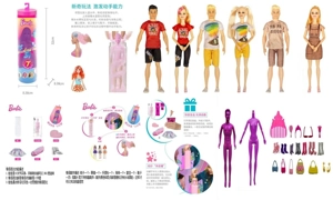11.5-inch 9-joint solid body bath salt doll. Equipped with 6 different surprise accessories, 360-degree rotatable
