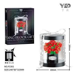 Kotak hadiah mawar merah * 8 mawar (dengan kotak hadiah yang indah + beg hadiah tingkap terbuka)