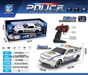 1:10 2.4G 4 Way Remote Control Mobil Polis Mustang GT Classic (dengan lampu ke hadapan, lampu amaran)