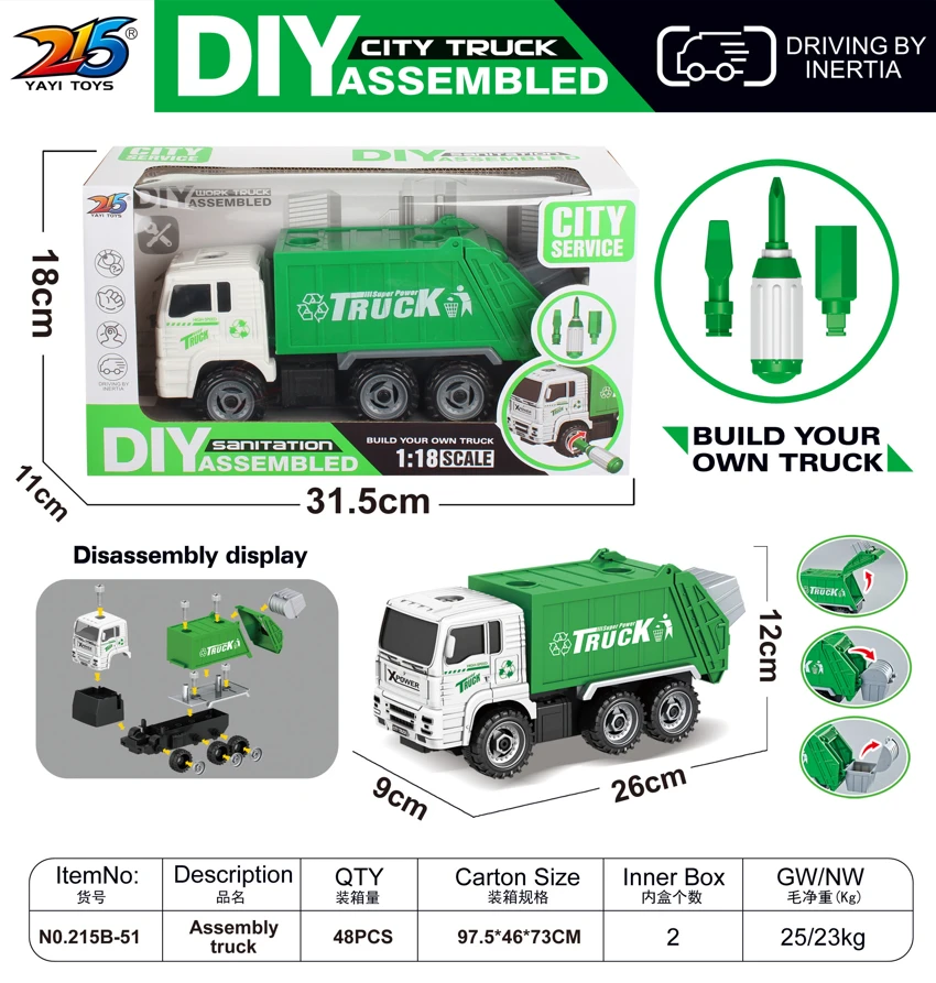 DIY Inertia Disassemble Sanitation Truck