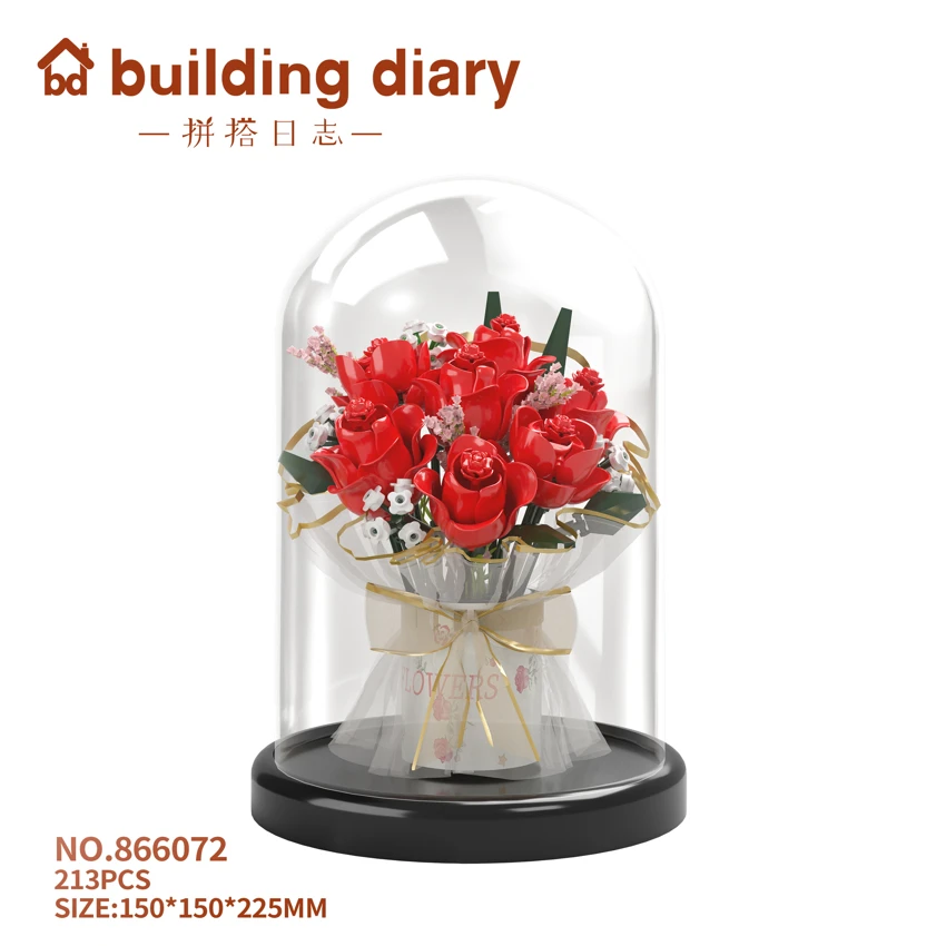 Bouquet · Rose Sentiment Seven Moods (With Transparent Cover + Ribbon + Gauze Flower Material)