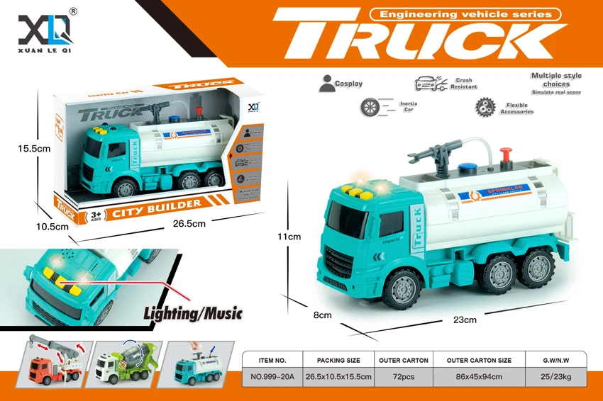 European Cab: Engineering Water Sprinkler Truck (Sound & Light)