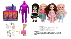 Boneka garam mandi terbaru 6,5 inci, 12 sendi padat, 6D, boneka mata yang indah dengan 6 aksesori kejutan yang berbeda, 4 6PC.