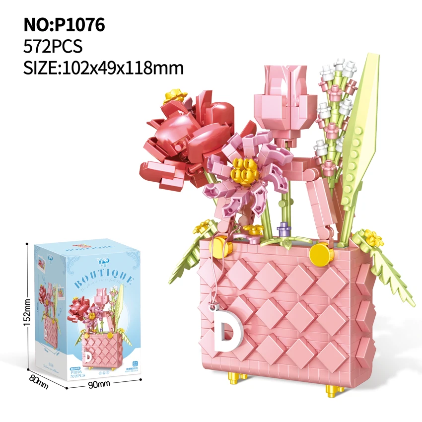 D Bag Flower Basket Spring Letter (572PCS)