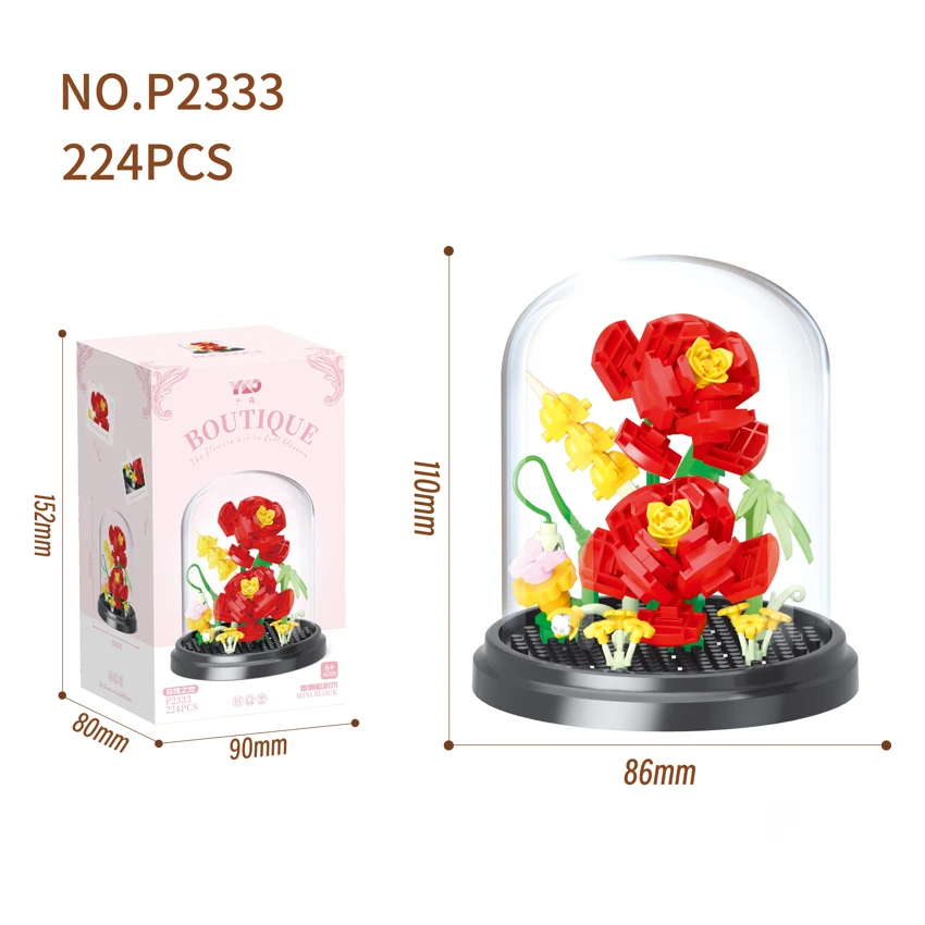 - พร้อมฝาปิดใส (224 ชิ้น)