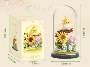 Bird Garden + Transparent Cover + Black Base (958PCS)