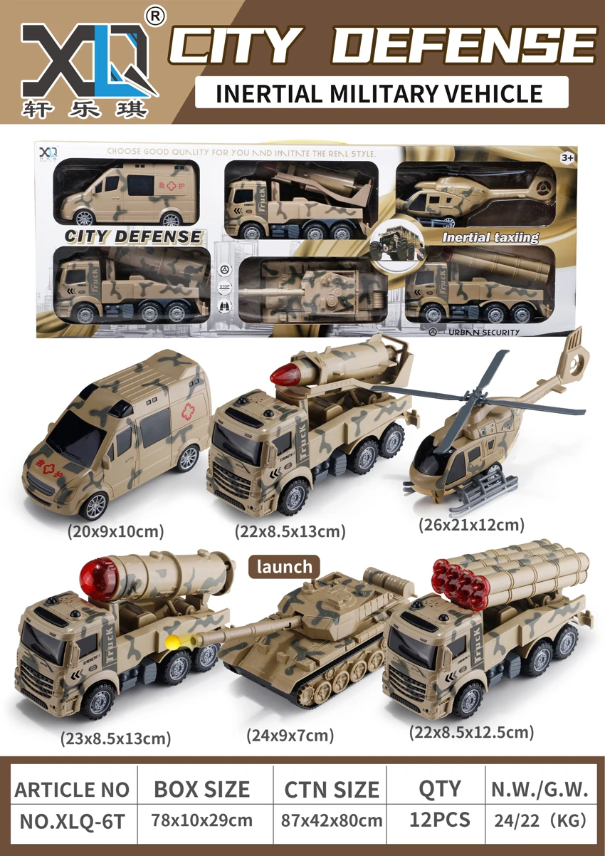 6 setelan militer.