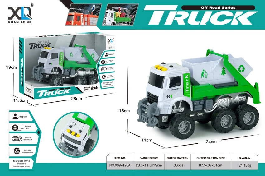 Arm Lift Garbage Truck (Sound & Light)