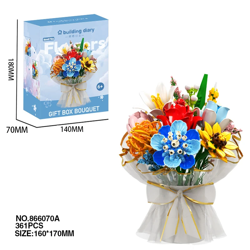 Bouquet · Color Collection For You (With Ribbon + Gauze Flower Material)