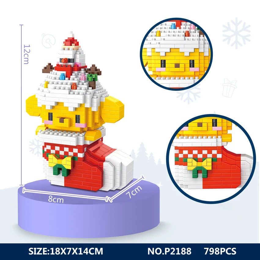 Stoking Krismas anjing puding (798pcs)