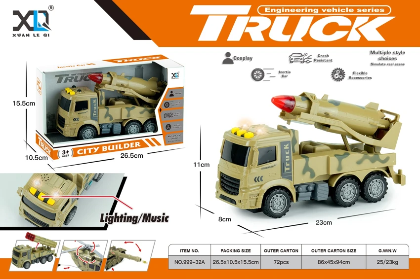 European Cab: Military Rocket Launcher Truck (Sound & Light)