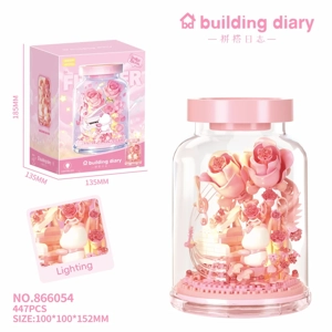 Simfoni bunga piano (dengan botol kaca + lampu) 447PCS