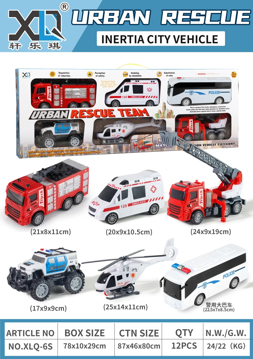 6-piece Rescue Team Set (Water Spraying)