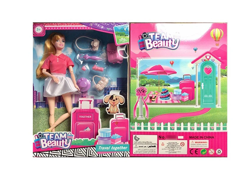11.5-inch solid body 11-joint casual fashion Barbie with schoolbag and plastic accessories