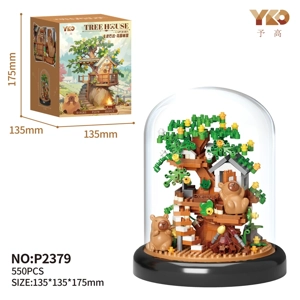 Capybara · Garden Tree House (With Transparent Cover + Black Base) 550PCS