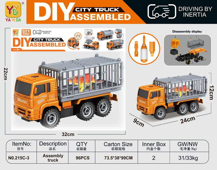 DIY Inertia Disassemble Dinosaur Carrier Truck
