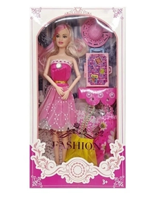 11.5 9 inci sendi padat Barbie tali pakaian fesyen, topi matahari, beg perjalanan