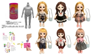 ตุ๊กตาเกลืออาบน้ํา ใหม่ล่าสุด 6.5 นิ้ว ตัวทึบ 12 ข้อ 6 มิติ ตุ๊กตาตาจริง สวยงาม พร้อมอุปกรณ์เสริมเซอร์ไพรส์ 6 แบบ