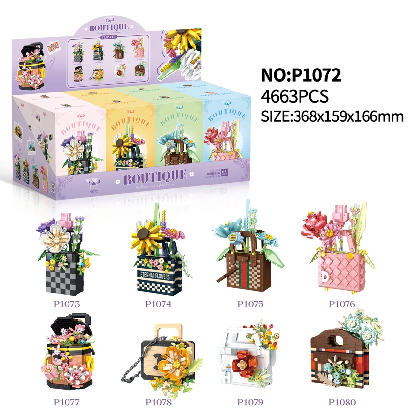 Tas Keranjang Bunga 8 koleksi kotak pameran (4663PCS)