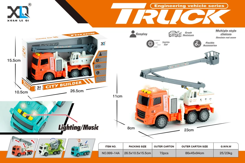 European Cab: Engineering Ladder Truck (Sound & Light)