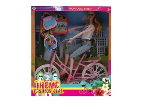High-end 11.5 inci 11 sendi tema tubuh padat sepeda fashion Barbie aksesoris sabuk