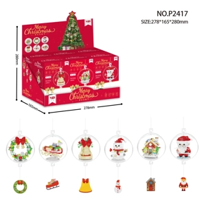 Transparent Ball Christmas Pendant Set - 6 Styles Full Set (1494PCS)