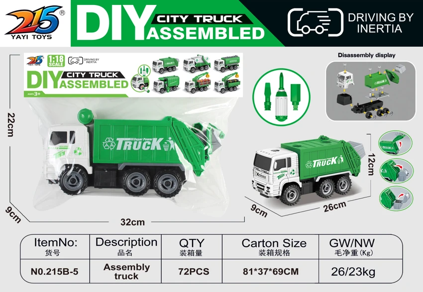 DIY Inertia Disassemble Sanitation Truck