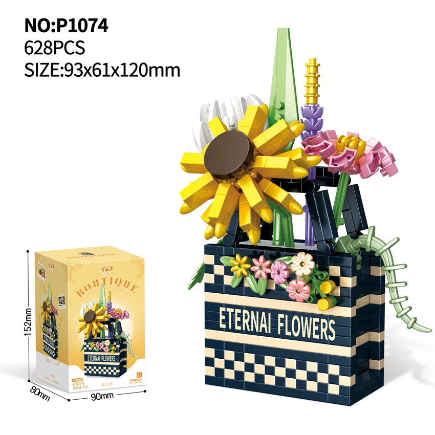 D Bag Flower Basket Heart Towards Sunshine (628PCS)