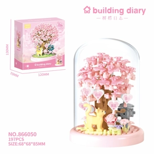 Sakura jatuh Miao (dengan penutup telus + asas merah jambu) 197PCS