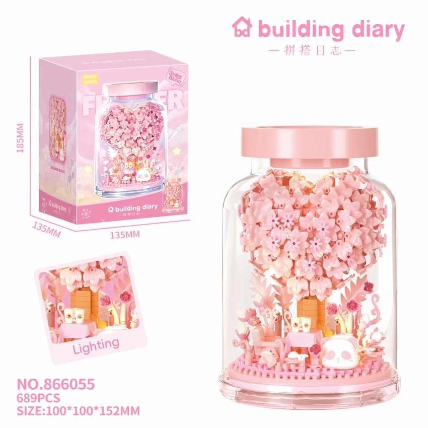 Keinginan Bintang (dengan botol kaca + lampu) 689PCS