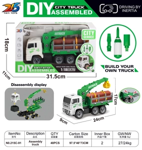 DIY Inertia Disassemble Wood Carrier Truck