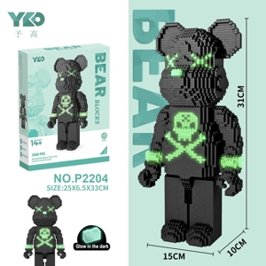 Tengkorak Cahaya Malam Keganasan Beruang (3168PCS)