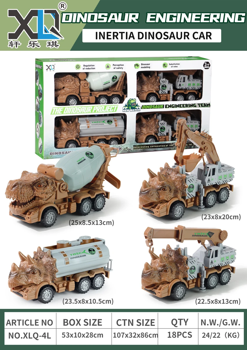 Dinosaurus yang berjumlah empat.