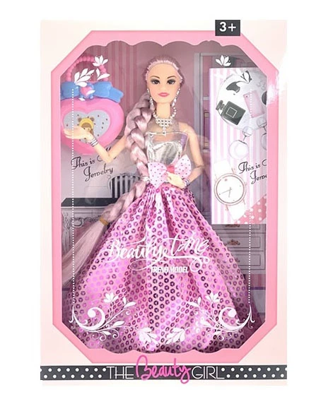 11.5 9 inci sendi, gaun pengantin tubuh padat, pangit besar, tas Barbie, tas tangan.