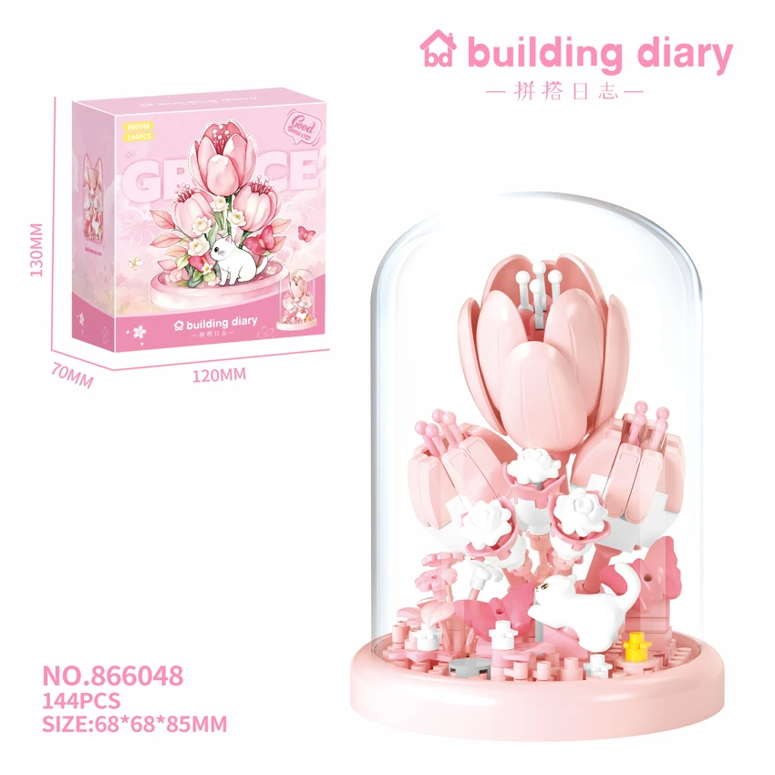 Yuji Shiro (dengan penutup transparan + alas pink) 144PCS