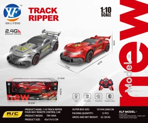 1: 10 TRACK RIPPER 4 - way remote control vehicle (dengan lampu depan)