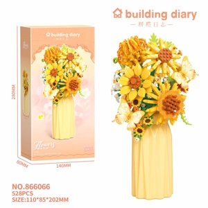 Mimpi Kupu-kupu Matahari (termasuk 1 vas kuning)
528Pcs