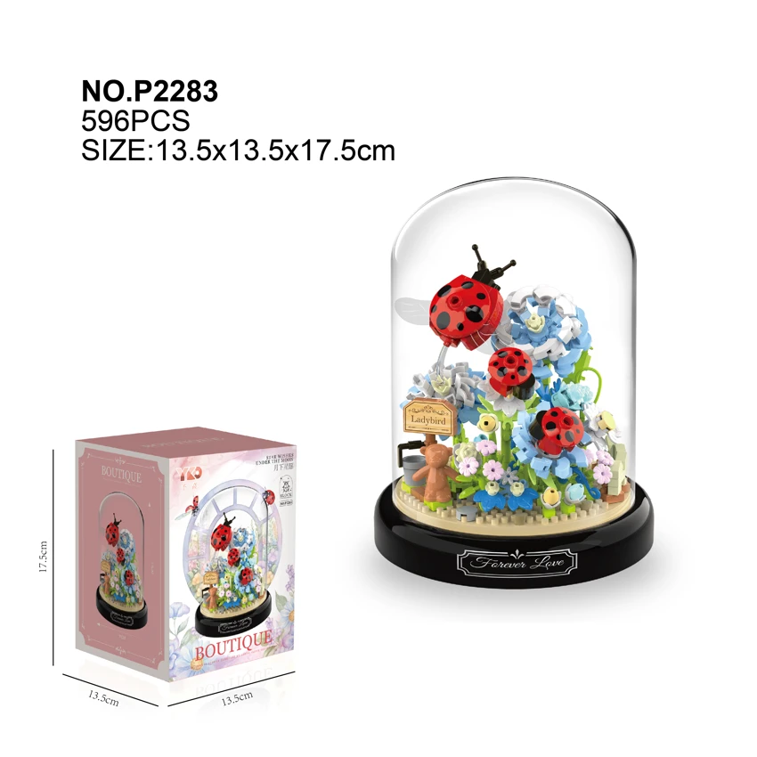 Moon Star Wish Seven-spot Ladybug (With Transparent Cover + Black Base)