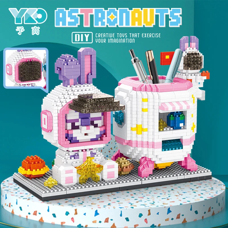 Astronaut blok pena holder (topeng wajah dapat dibuka) 1976 PCS